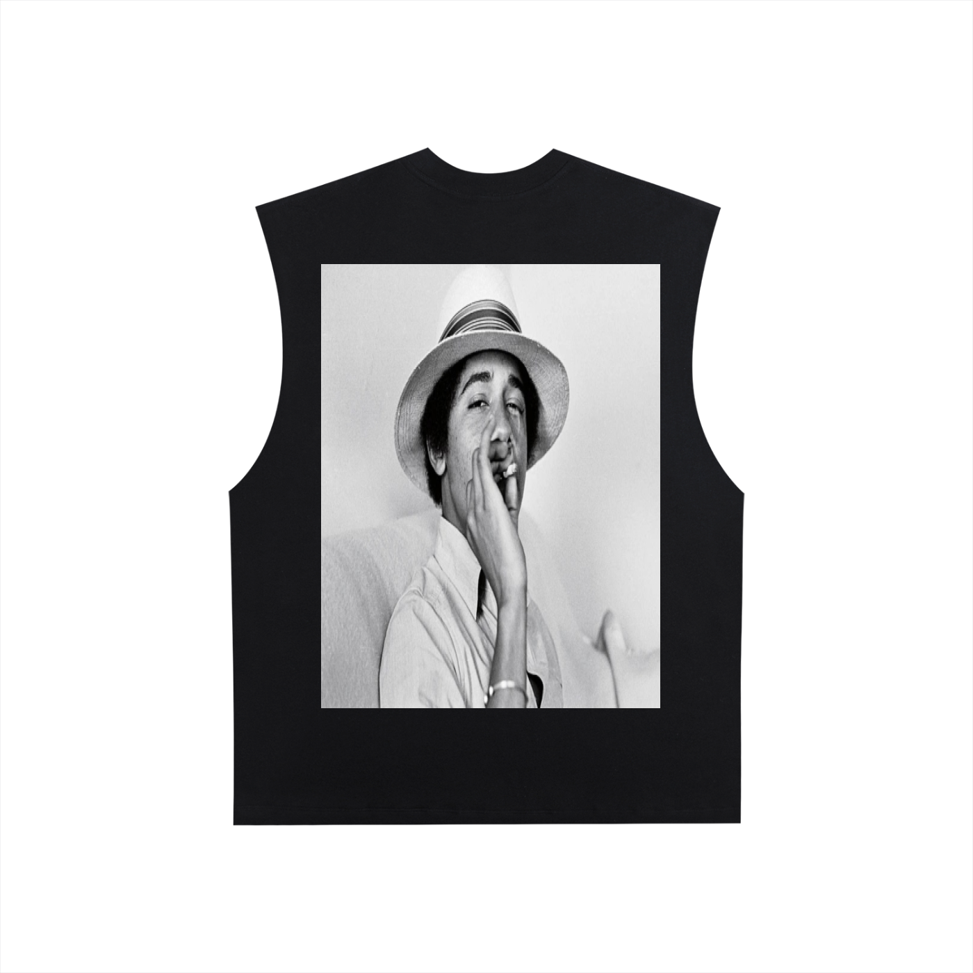 Raw Edge Cotton Tank Top